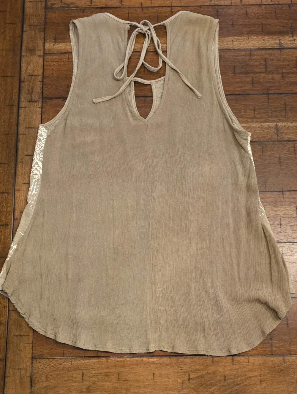 Miss Me Embroidered Keyhole Tie-Back Tank - Picture 2 of 5
